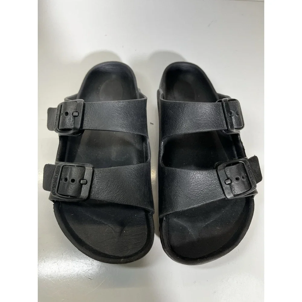 Birkenstock Black Rubber Kids Sandals 2 Straps Size 31. (youth 13-13.5‎